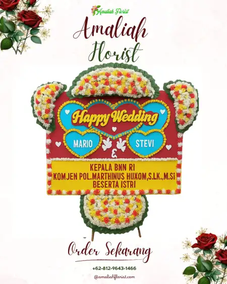 Papan Bunga Pernikahan Lebong